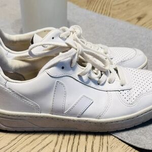 Veja White Leather Sneakers